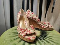 Vintage Pin Up Pumps Flower Power Hippie Retro Boho Cherry Peep T Sachsen-Anhalt - Halle Vorschau