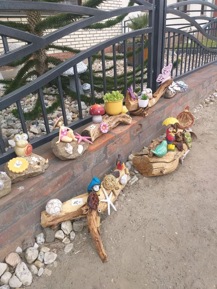 Wurzelholz und Steindeko in Kloster Lehnin