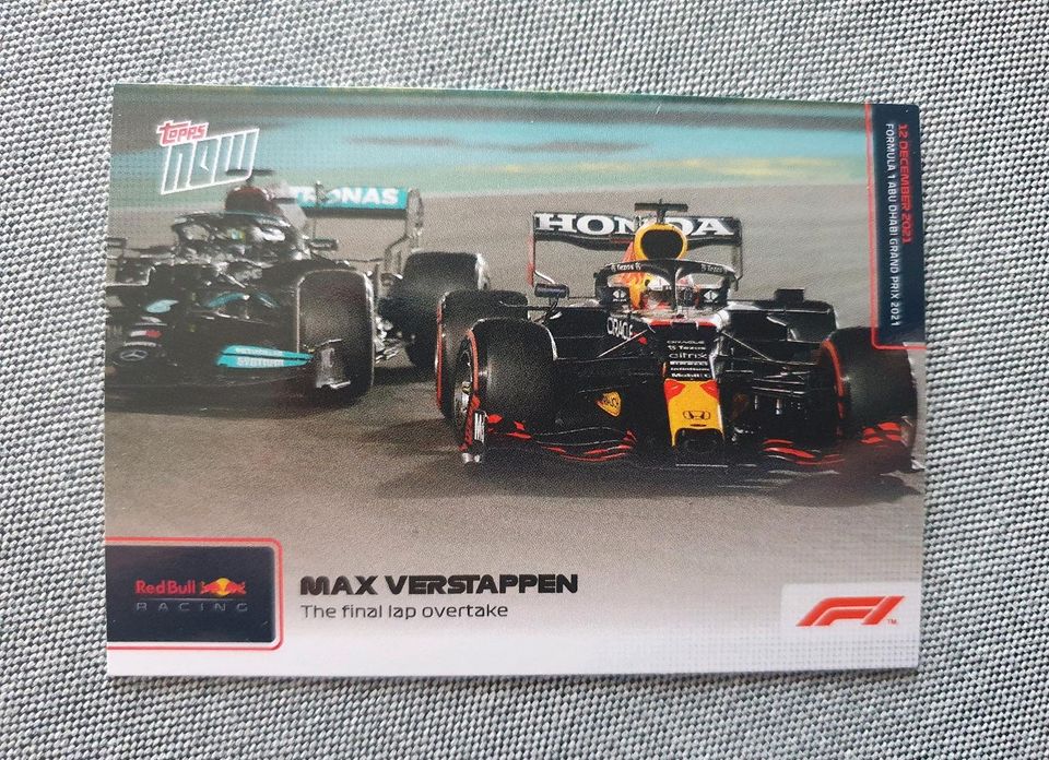 Topps Now F1 Formel 1 - Max Verstappen Final Lap Overtake #081 in Kupferzell