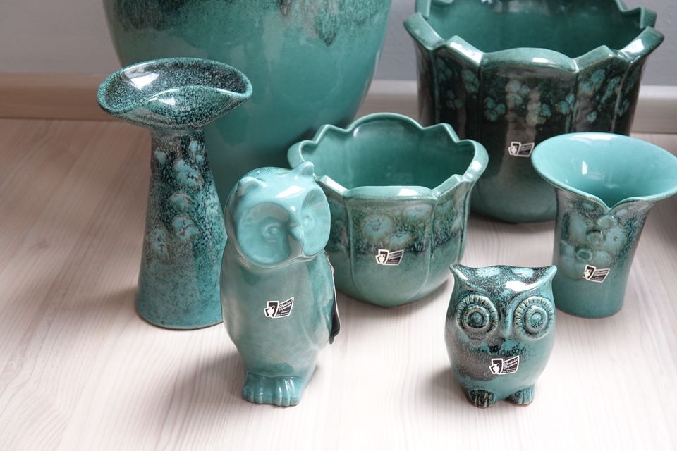 Silberdistel Vasen, Übertöpfe und Eulen Keramik Handarbeit in Berlin