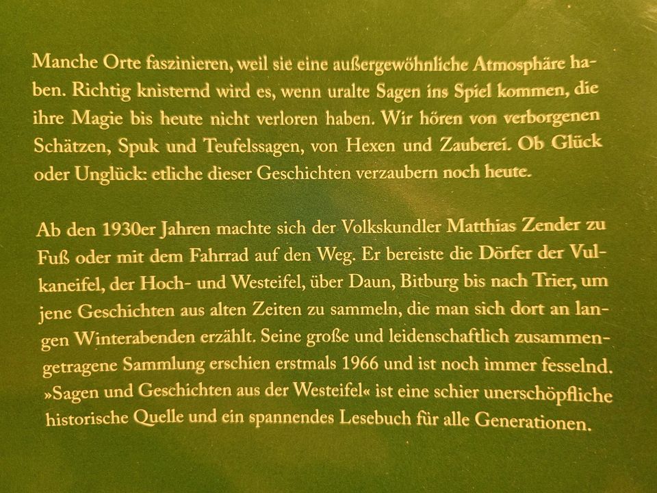 Sagen und Geschichten aus der Westeifel Buch von Matthias Zender in Igel