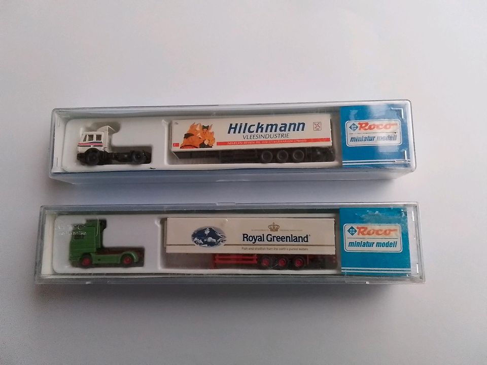 Spur N Roco 1854 und 1871 Lkw Hilckmann Royal Greenland Auto Set in Mönchengladbach