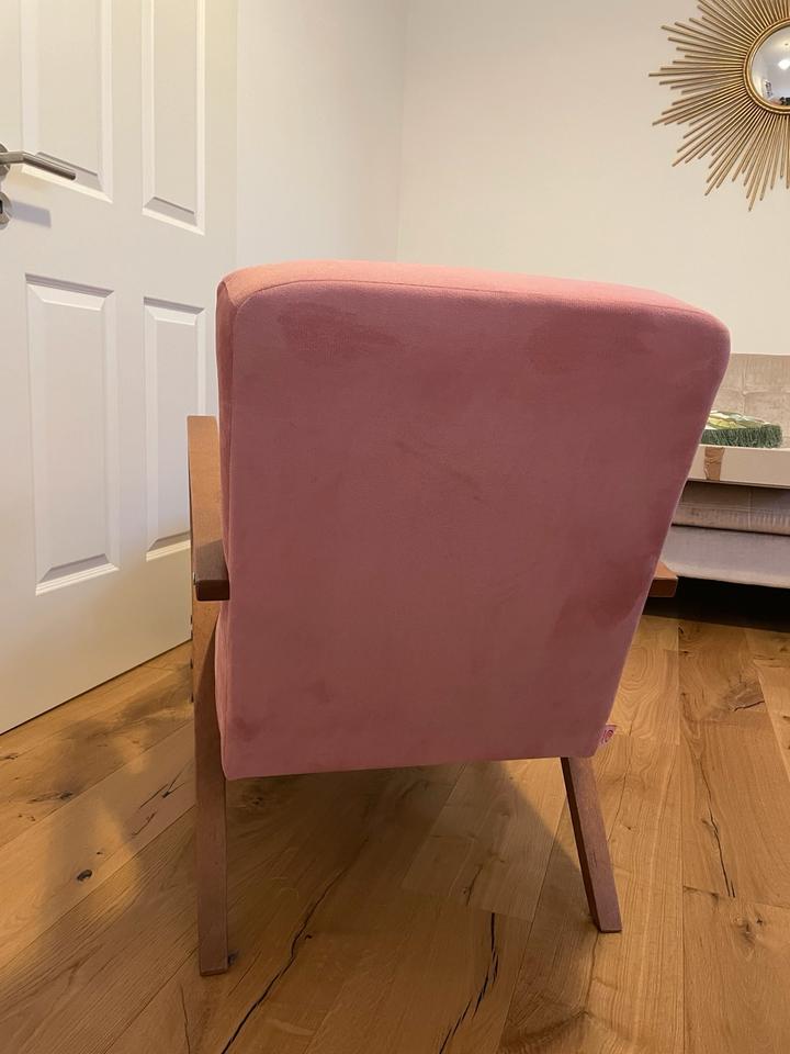 Sternzeit Retrostar Sessel und Hocker rosa Samt Vintage Retro in Leipzig