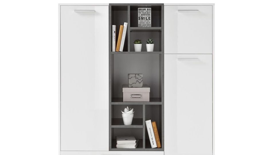 ANGEBOT Highboard Sideboard Kommode Schrank Regal - weiß in Bad Oeynhausen