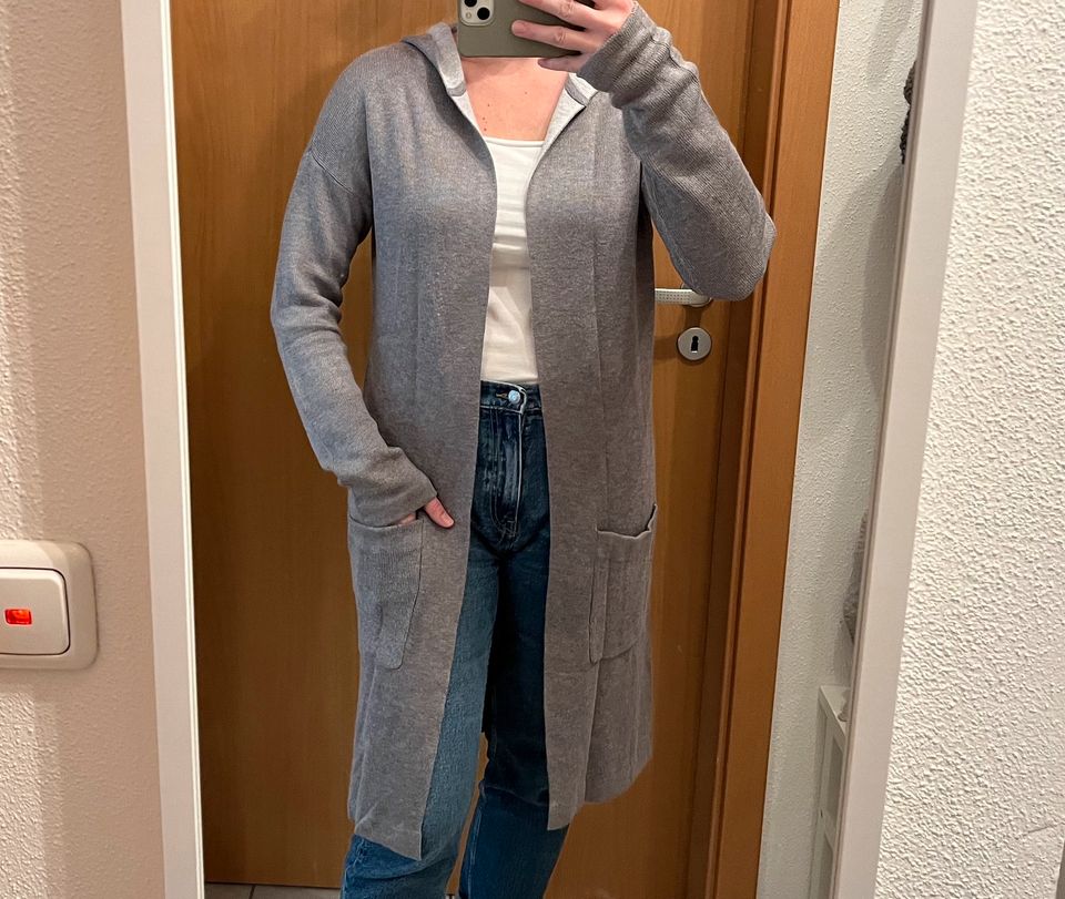 Cardigan wollmantel Longcardigan grau EDC ESPRIT M knielang in Augsburg