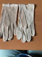 Damenhandschuhe Vintage weiss-beige Leder Häkel Gr. 7 1/2 Baden-Württemberg - Ravensburg Vorschau