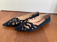 Wunderschöne dunkelblaue Lederballerinas von Zara Bayern - Lochhausen Vorschau