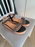 Plateau Sandalen  schwarz Glitzer Hessen - Schöneck Vorschau