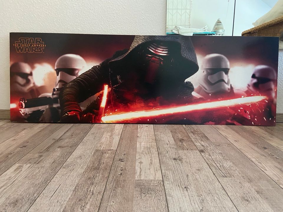 Star Wars - Kylo Ren Posterdruck auf Holz (Holzrahmen) in Weiterstadt