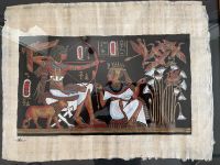 Alte ägyptische Malerei auf Papyrus / Reispapier mit Signatur Brandenburg - Annahütte Vorschau