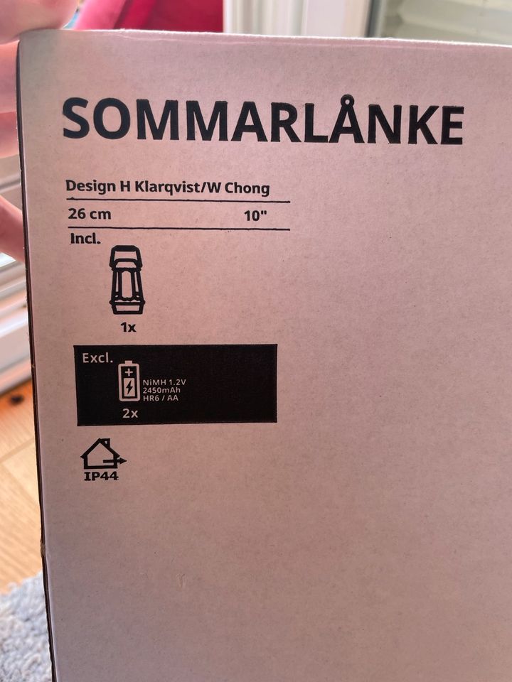 IKEA SOMMARLANKE, LED-Lampe / Laterne für Balkon und Terrasse in Hamburg