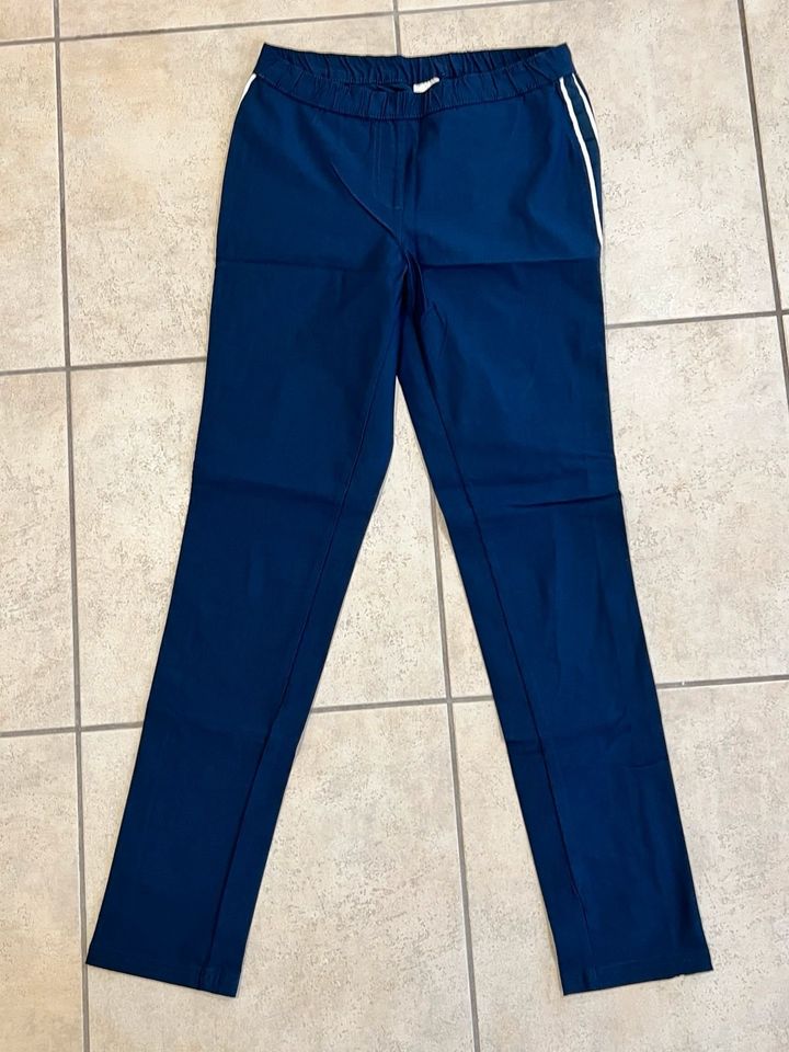 Up2Fashion Damen Komforthose Gr. 40 NEU Blau weiße Streifen Hose in Meiningen