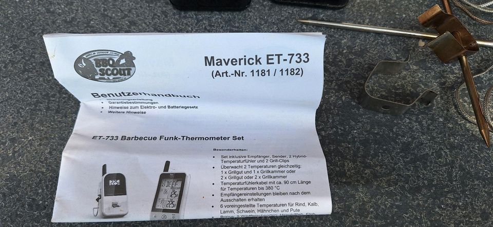 Grillthermometer bbq funk Maverick ET-733 teilweise defekt in Coesfeld