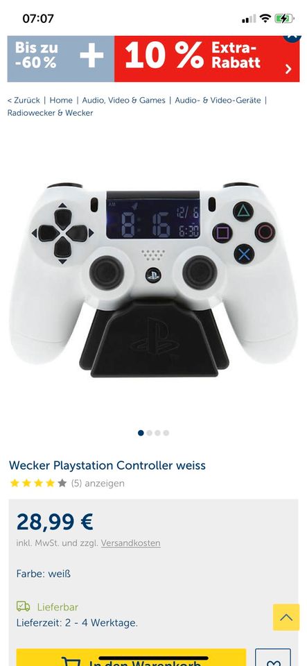 Wecker NEU wie Controller PlayStation in Woltersdorf