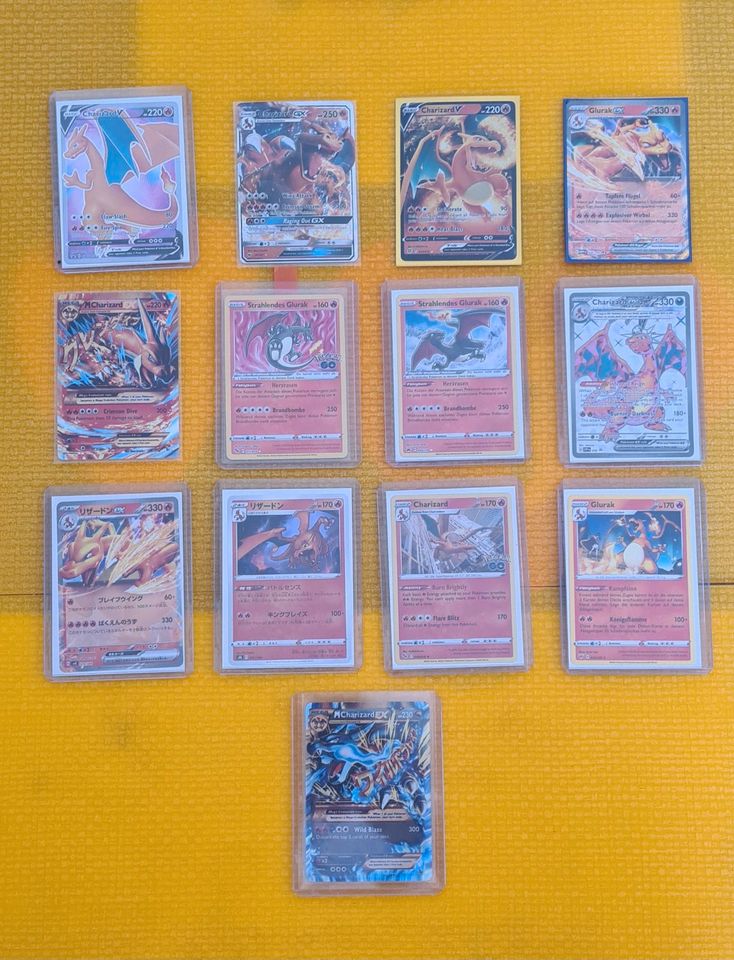 Pokemon Karten Glurak/Charizard Original EX, GX, V, M Charizard in Köln