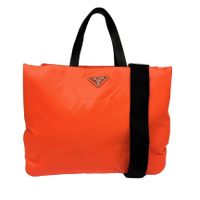 Prada Tessuto Puffer Nylon Shopping Tasche groß neon orange Düsseldorf - Mörsenbroich Vorschau