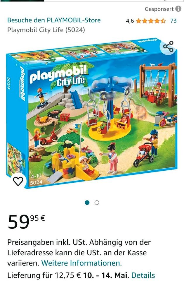 Playmobil 5024 ☆ Playmobil City Life Kinderspielplatz ☆ OVP in Salzbergen