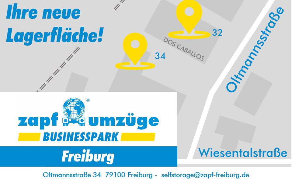 zapf umzüge BUSINESSPARK – Lagerfläche für Gewerbetreibende ab 25qm in Breisach und Freiburg in Freiburg im Breisgau