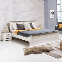 Bett Holzbett Futonbett Doppelbett Eiche Holz 160x200 NEU 080-Ro Rostock - Hohe Düne Vorschau