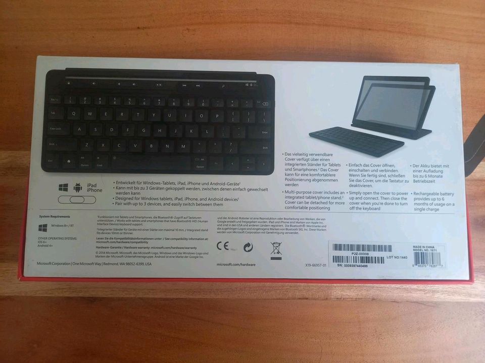 Microsoft Tastatur Bluetooth Universal Mobile Keyboard in Allersberg