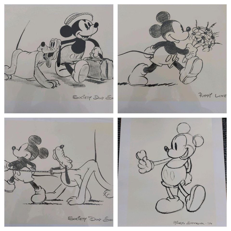 4x Disney Mickey Mouse Poster Bilder Druck in Erftstadt