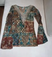 Tunika Bluse  Shirt transparent Langarmshirt Glitzer Gr.S Baden-Württemberg - Bietigheim Vorschau