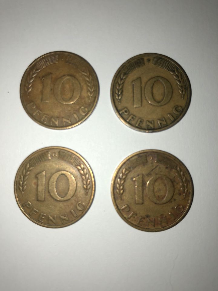 10 Pfennig Satz 1950 in Marienmünster