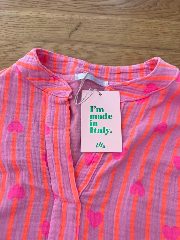 Bluse Trags mit Fassung pink/ Orange Neon Herz neu in Elz