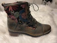 Laura Vita Stiefelette 40, Leder/Stoff grün Altona - Hamburg Rissen Vorschau