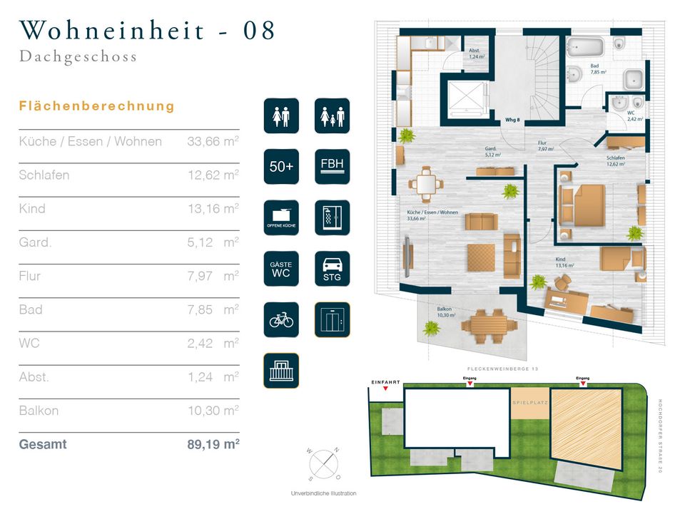 3 Zimmer DG Wohnung Neubau Erstbezug in Ludwigsburg - Poppenweiler in Ludwigsburg