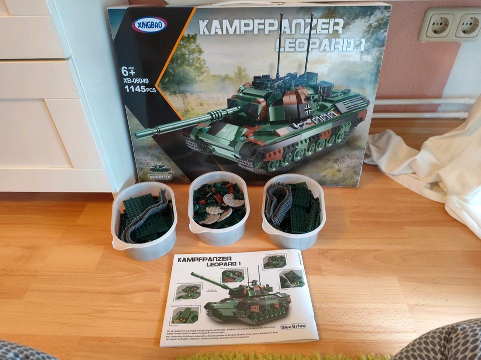 Blue Brixx Leopard 1 Panzer bausatz klemmbausteine lego kompatibe in Magdeburg