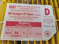 Original VfB Stuttgart - FC Santos Stadionticket 1963 Pelé / Pele Stuttgart - Sillenbuch Vorschau