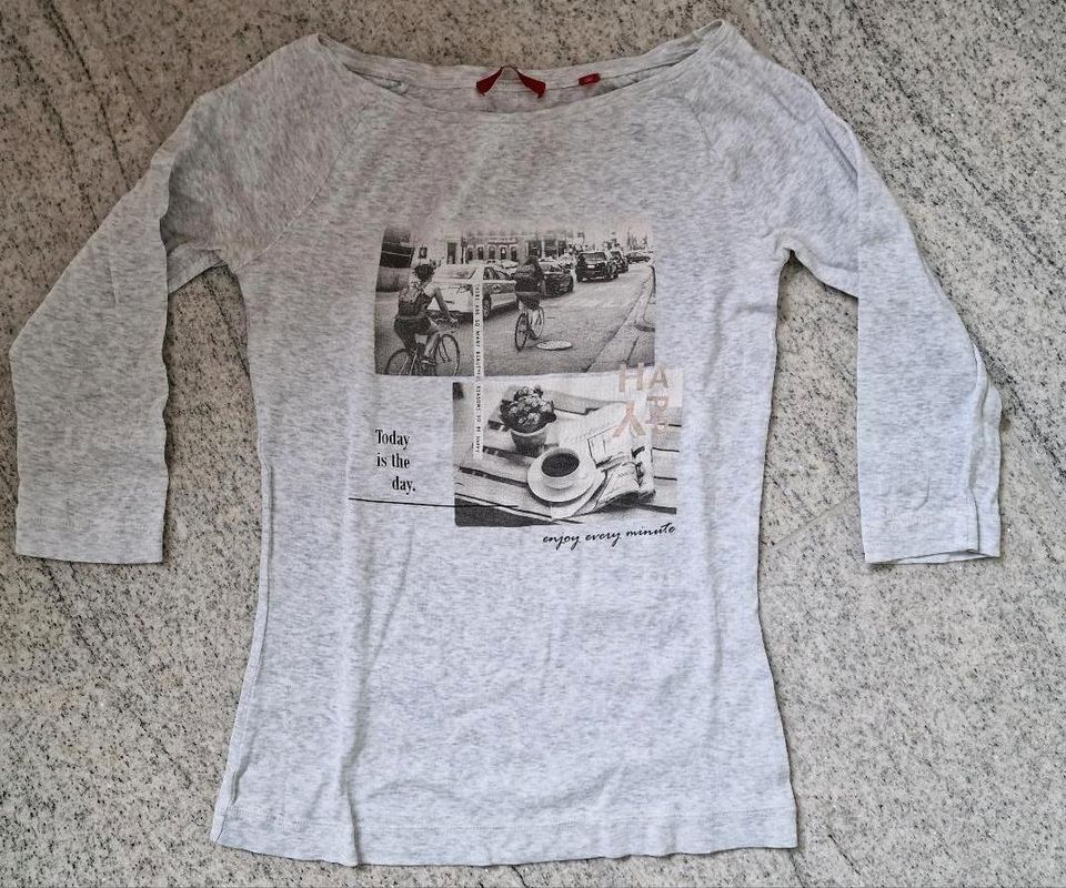 S.oliver Shirt mit 3/4 arm - grau - Gr. 38 in Nachrodt-Wiblingwerde