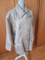 Velours Lederjacke gefüttert beige Gr. 40 Hessen - Mühlheim am Main Vorschau