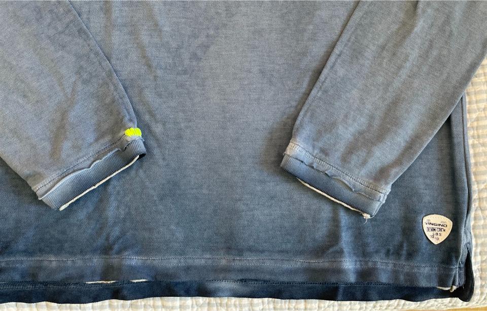 Vingino Shirt Poloshirt 16 Gr.170/176, jeans-Blau, Vintage-Look in Leverkusen