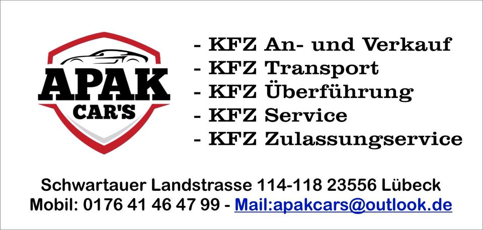 Kfz Transport Überführung Zulassungsservice Abschleppdienst in Lübeck