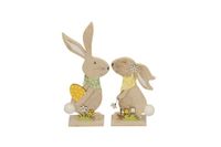 Hase Paar stehend 2erSet H15+22cm Holz MDF gelb/grün Ostern Deko Nordrhein-Westfalen - Vlotho Vorschau