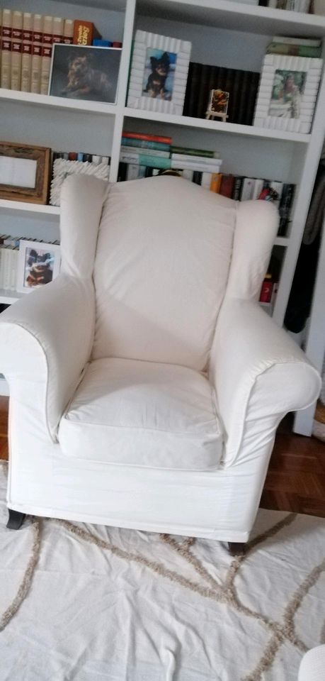 Riviera Maison Wingchair Ohrensessel weiß oder dunkelbraun Leinen in Bad Driburg