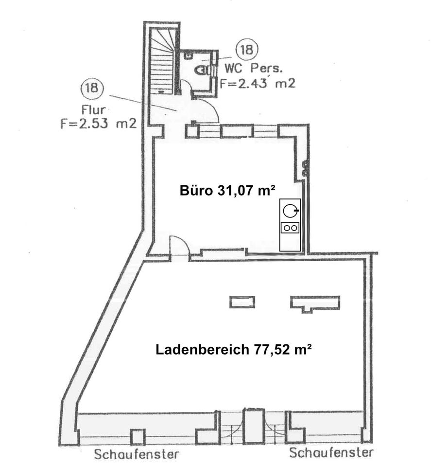 Laden/Büro/Ausstellung/Optiker/Bistro in zentraler und exponierter Lage in Bensheim