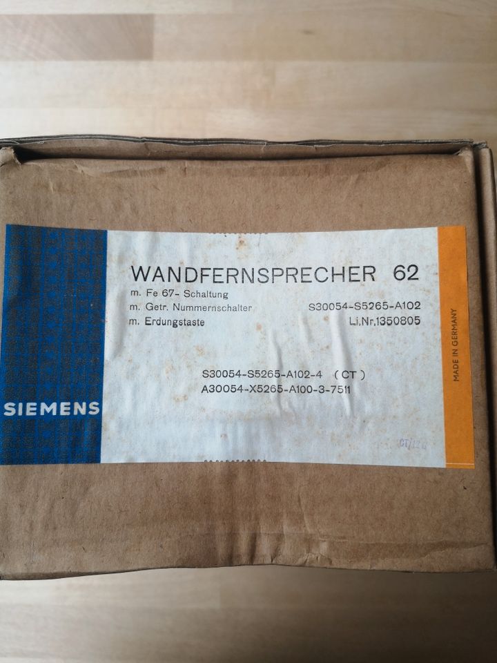 Vintage Wählscheibe  altes Telefon Siemens in Kirchardt