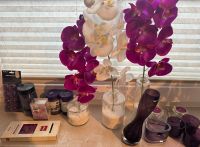 Deko | Lila | Violett | Kerzen | Kunstpflanze | Kunstblume | Vase Niedersachsen - Ostrhauderfehn Vorschau