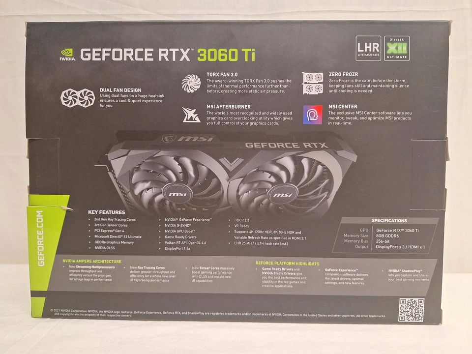 GeForxe RTX 3060Ti MSI Ventus 2x 8GB in Berlin