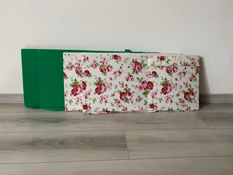 RES. 6.5.24Kallax Expedit Ikea dröna Box grün Rose Rosali 4 Stück in Dresden