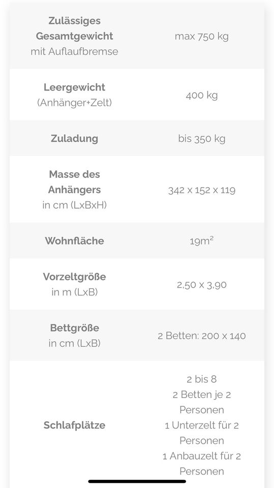 Trigano Ceylan Faltcaravan Zeltanhänger Klappfix Vollausstattung in Vöhringen