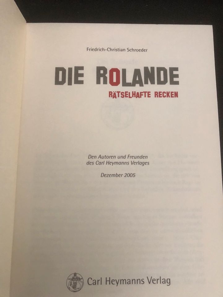Die Rolande. Rätselhafte Recken Friedrich - Christian Schröder Ca in Hollern-Twielenfleth