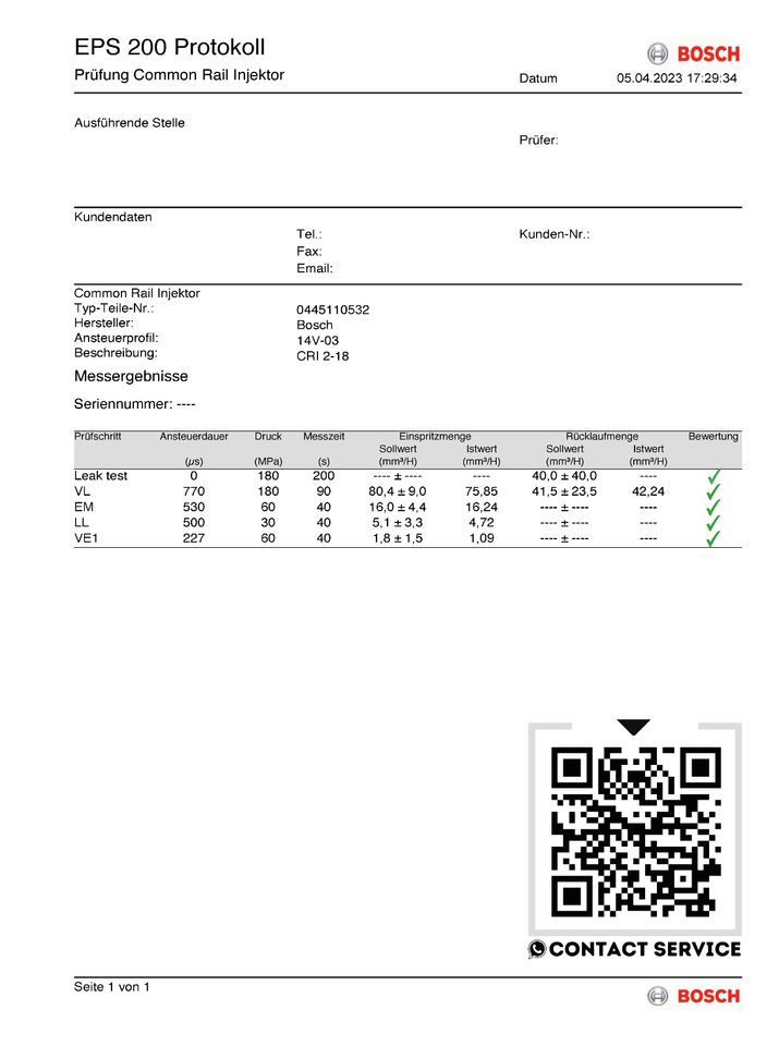 Einspritzdüse 0445110532-16450RZ0G01 HONDA CIVIC CR-V HR-V 1.6D in Bonn