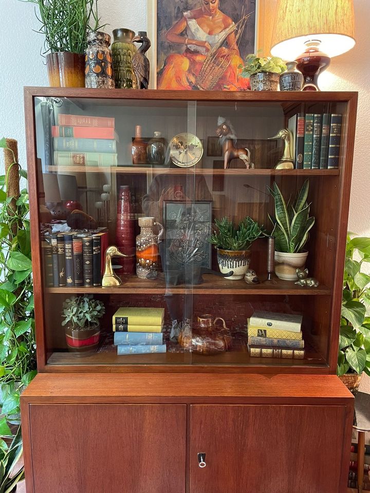 Schrank Vitrine Sideboard teak vintage mid Century  70er in Lauf a.d. Pegnitz