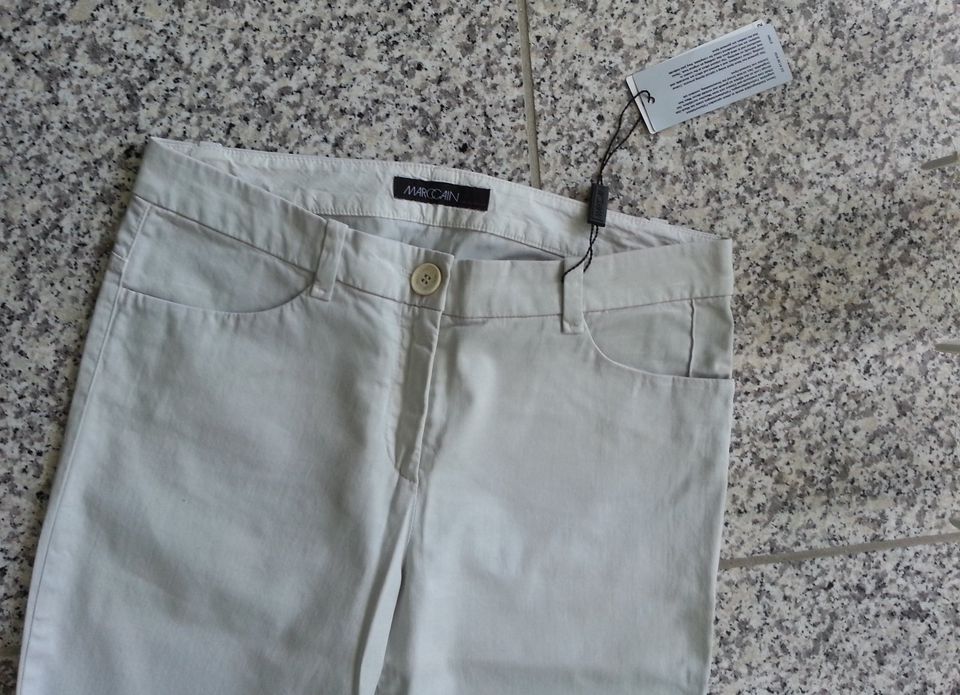 MARC CAIN_LUXUS Hose_grau GARMENT DYED_Gr. N2 36_NEU in Beilstein