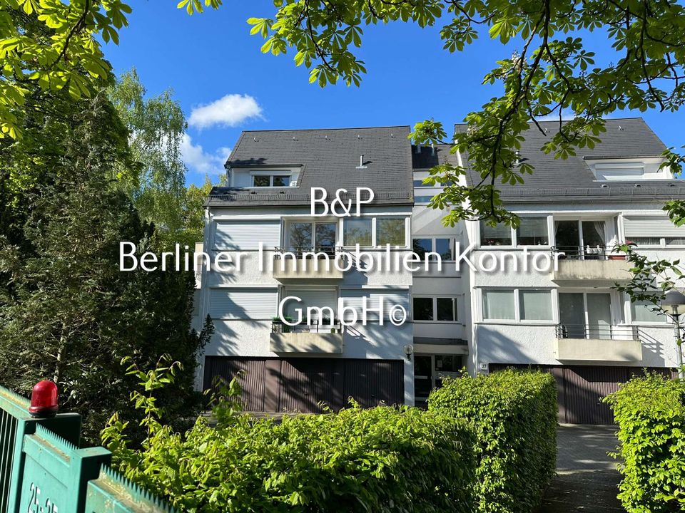 3 Zimmer Wohnung in Grunewald mit umlaufender sonniger Terrasse, großen Fensterfronten sowie Garage in Berlin