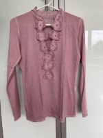 Langarm-Shirt rosa rose stonewashed Look Blumen Strass Gr. S/ 36 Köln - Porz Vorschau